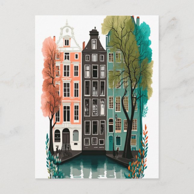 Amsterdam Helg Vykort (Framsida)