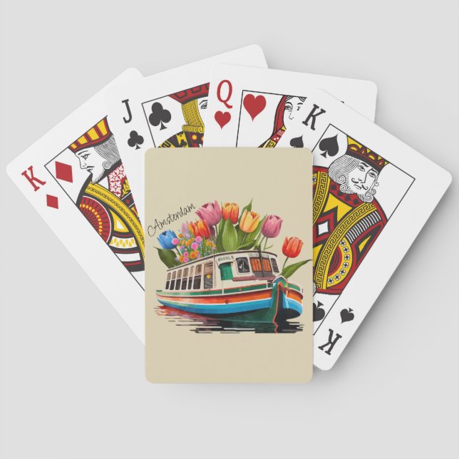 Amsterdam Holland Boat Travel Casinokort (Baksidan)