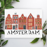 Amsterdam Holland Canal Houses Travel Colorful Vykort<br><div class="desc">Skicka ett meddelande med det här söta, visuella Amsterdamkortet innehåller vykort för mönster-konst.Du kan anpassa det och ändra eller lägga till text också. Lägg till en egen text på baksidan. Kolla min butik för mycket mer färg och mönster! Och fler matchande artiklar som t.ex. tuttar, klistermärken, magneter, hattar och T....</div>