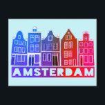 Amsterdam Holland Canal Houses Travel Colorful Vykort<br><div class="desc">Skicka ett meddelande med det här söta, visuella Amsterdamkortet innehåller vykort för mönster-konst.Du kan anpassa det och ändra eller lägga till text också. Lägg till en egen text på baksidan. Kolla min butik för mycket mer färg och mönster! Och fler matchande artiklar som t.ex. tuttar, klistermärken, magneter, hattar och T....</div>