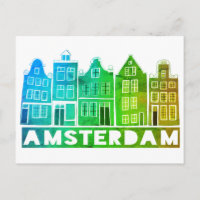 Amsterdam Holland Canal Houses Travel Colorful