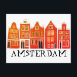 Amsterdam Holland Canal Houses Travel Europe Vykort<br><div class="desc">Skicka ett meddelande med det här söta, visuella Amsterdamkortet innehåller vykort för mönster-konst.Du kan anpassa det och ändra eller lägga till text också. Lägg till en egen text på baksidan. Kolla min butik för mycket mer färg och mönster! Och fler matchande artiklar som t.ex. tuttar, klistermärken, magneter, hattar och T....</div>