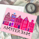 Amsterdam Holland Canal Houses Travel Europe Vykort<br><div class="desc">Skicka ett meddelande med det här söta, visuella Amsterdamkortet innehåller vykort för mönster-konst.Du kan anpassa det och ändra eller lägga till text också. Lägg till en egen text på baksidan. Kolla min butik för mycket mer färg och mönster! Och fler matchande artiklar som t.ex. tuttar, klistermärken, magneter, hattar och T....</div>