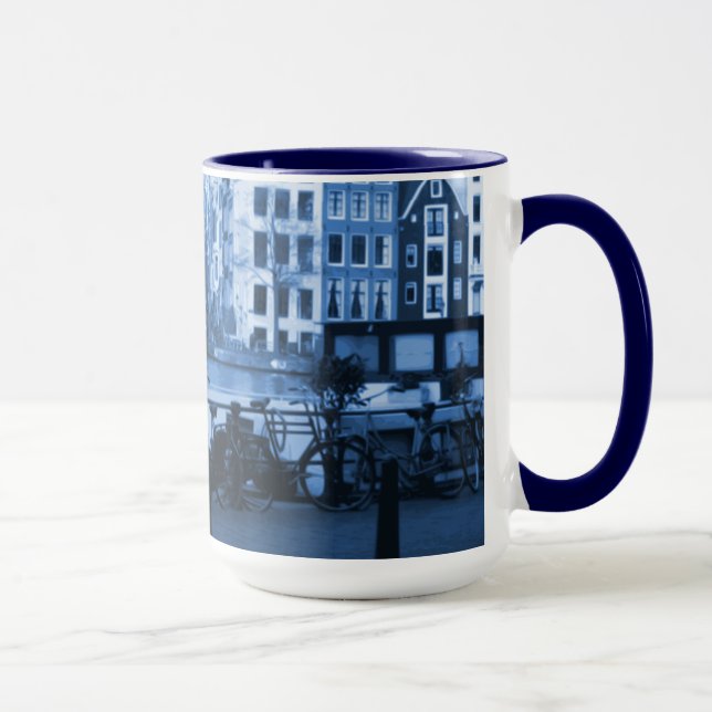 Amsterdam Holland CityscapeDelft-Blueware-Look Mugg (Höger)
