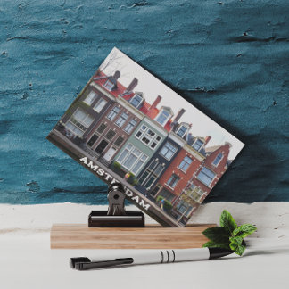 Amsterdam Holland Houses Travel Europe Vykort