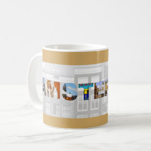 Amsterdam Holland kanalhem reser foto Kaffemugg