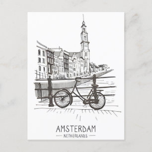 Amsterdam Holland Netherlands Vintage dutch Vykort