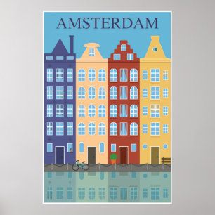 Amsterdam Holland, reser affischen Poster