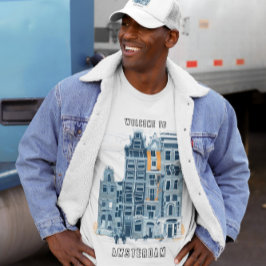 Amsterdam Holland Vintage Dutch Streets Travel Art T Shirt