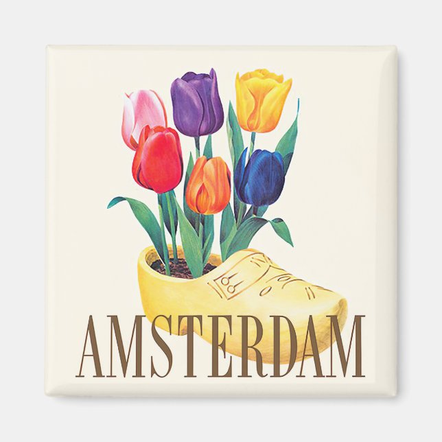 Amsterdam Holland vintage resor Magnet (Framsidan)