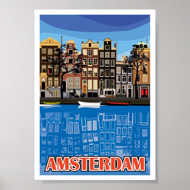 Amsterdam Houses Poster (Framsidan)
