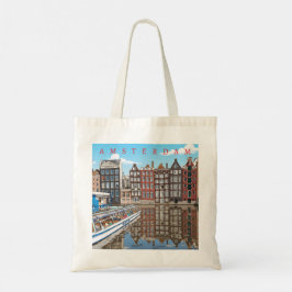Amsterdam houses Tote Bag Tygkasse