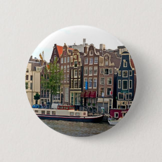 Amsterdam hus på kanalen knapp