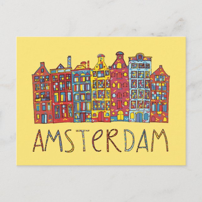 Amsterdam i mosaik vykort (Framsida)