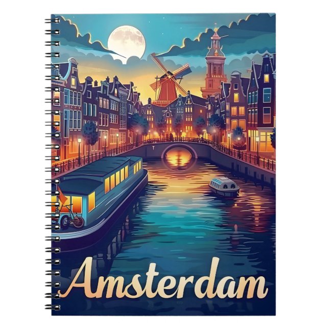 Amsterdam i natt anteckningsbok (Framsidan)
