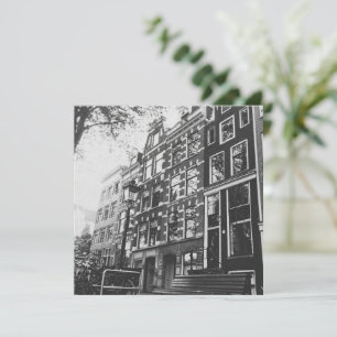 Amsterdam i svart och vitt inbjudningar