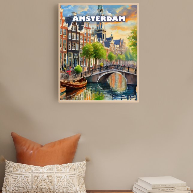 Amsterdam, joyau des Pays-Bas aux mille canaux Poster (Skapare uppladdad)