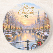 Amsterdam jul vinter kanal rund coaster