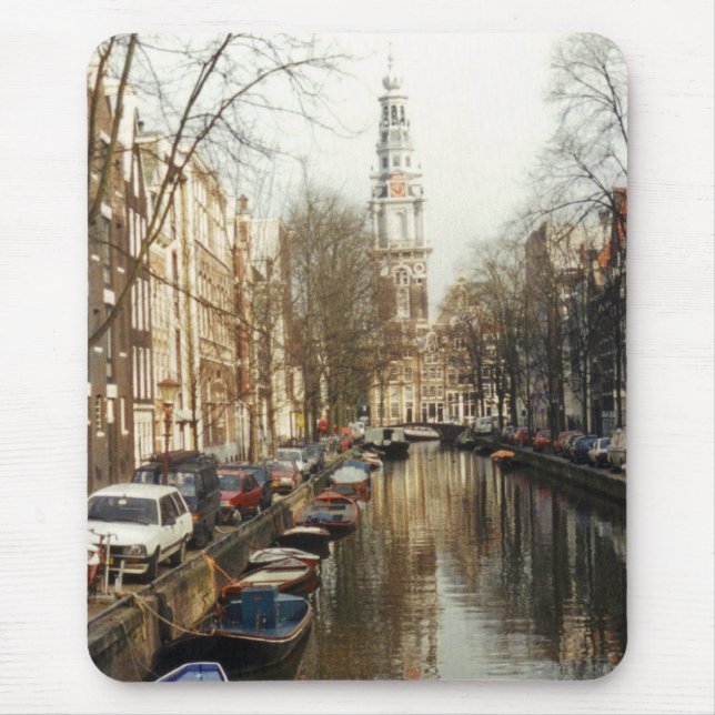 Amsterdam kanal Mousepad Musmatta (Framsidan)
