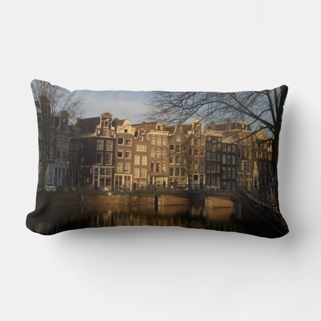 Amsterdam kanaler lumbarkudde (Framsida)