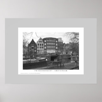 Amsterdam - Kanalhus i Prinsengracht Poster