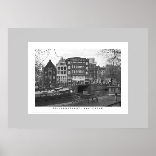 Amsterdam - Kanalhus i Prinsengracht Poster (Framsidan)