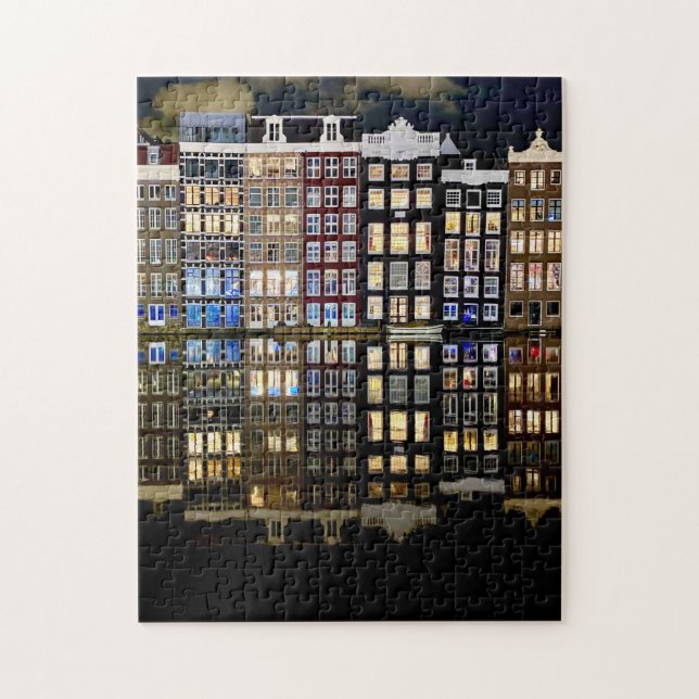 Amsterdam kanalhushuvudbrypussel pussel (Vertikal)