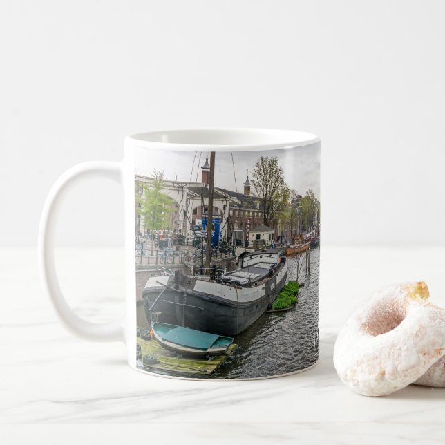 Amsterdam kanalmugg kaffemugg (Med munk)