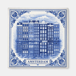 Amsterdam kanthus Delft Blue stil magnet