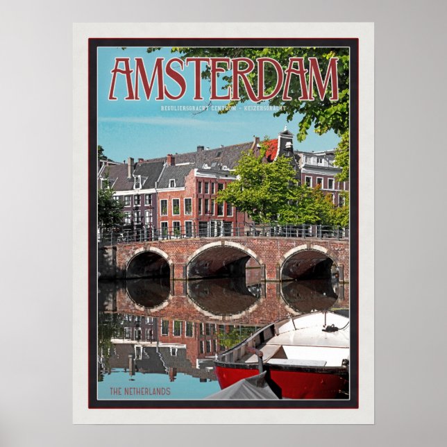 Amsterdam - Keizersgracht-RGrachtCentrum Poster (Framsidan)