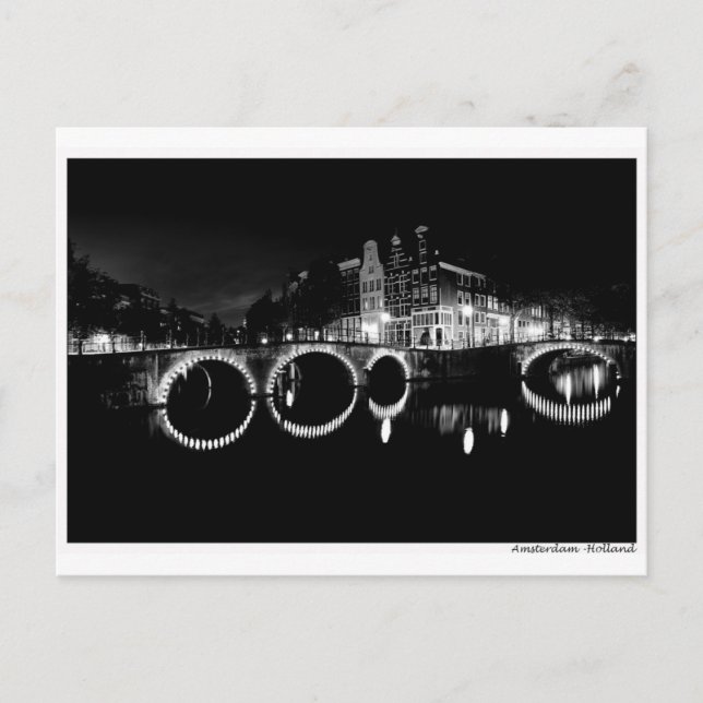 Amsterdam Keizersgracht, vykort (Framsida)