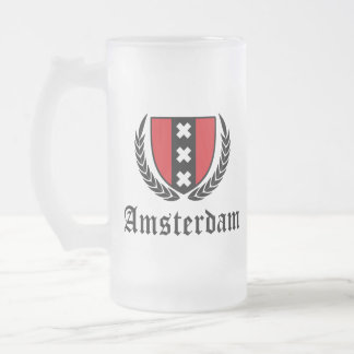 Amsterdam-krön Frostat Ölglas