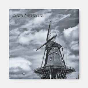 Amsterdam - Kvarn, Nederländerna (Fridge Magnet) Magnet