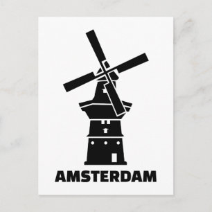 Amsterdam kvarn vykort