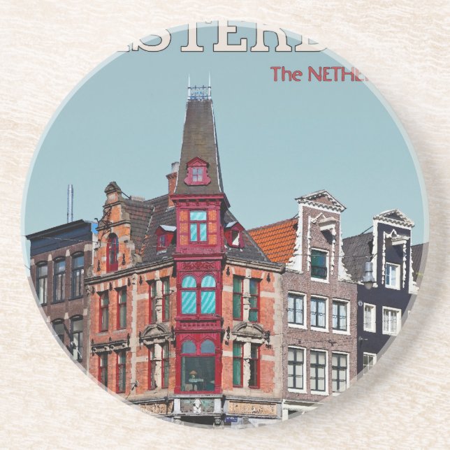 Amsterdam - Leidsestraat - Keizersgracht Underlägg Sandsten (Framsidan)
