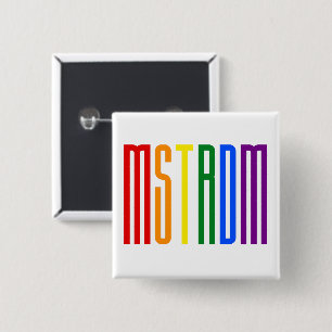 Amsterdam LGBT Rainbow Flagga Typography Gay pride Knapp
