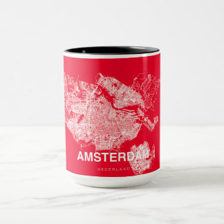 Amsterdam map mugg