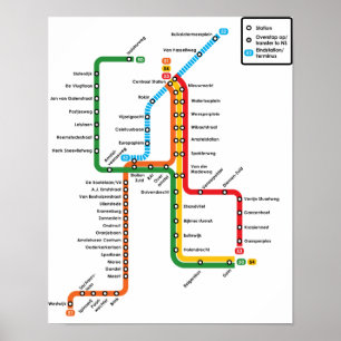 Amsterdam metroaffisch poster