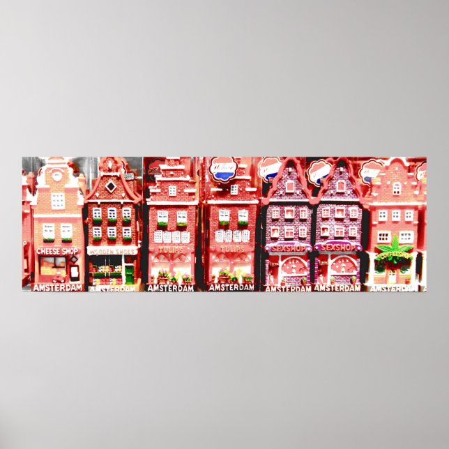 Amsterdam Miniature Houses Poster (Framsidan)