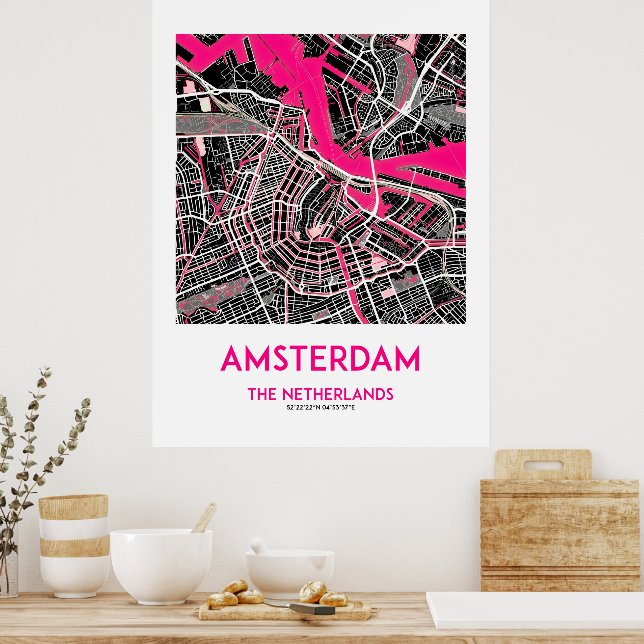 AMSTERDAM-MINNE POSTER (Kök)