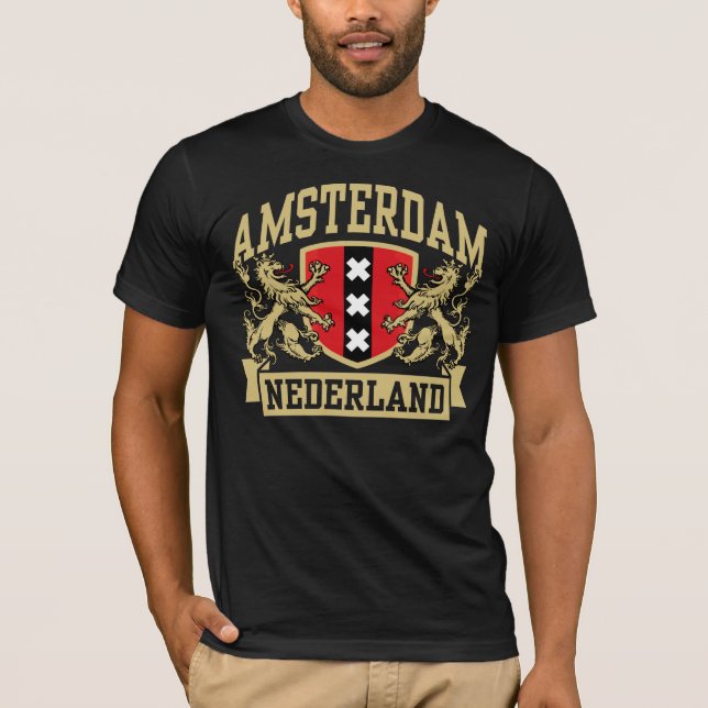 Amsterdam Nederland T Shirt (Framsida)