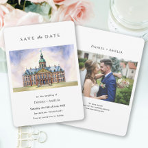 Amsterdam Nederländerna Akvarell Destination