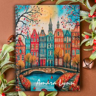 Amsterdam Nederländerna Anteckningsbok