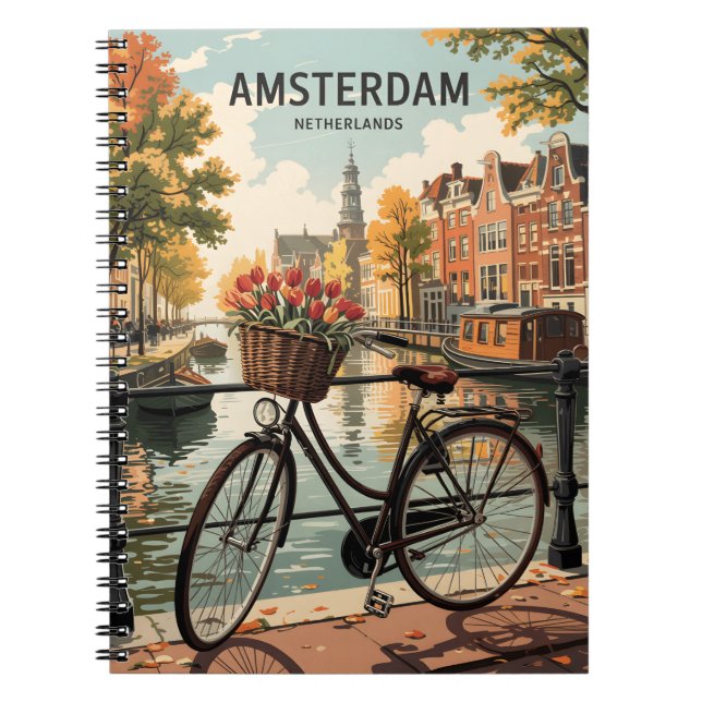 Amsterdam Nederländerna Anteckningsbok (Framsidan)