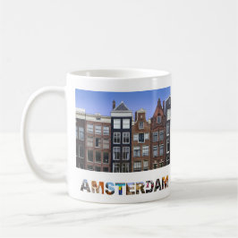 Amsterdam Nederländerna Canal Houses Photo Kaffemugg