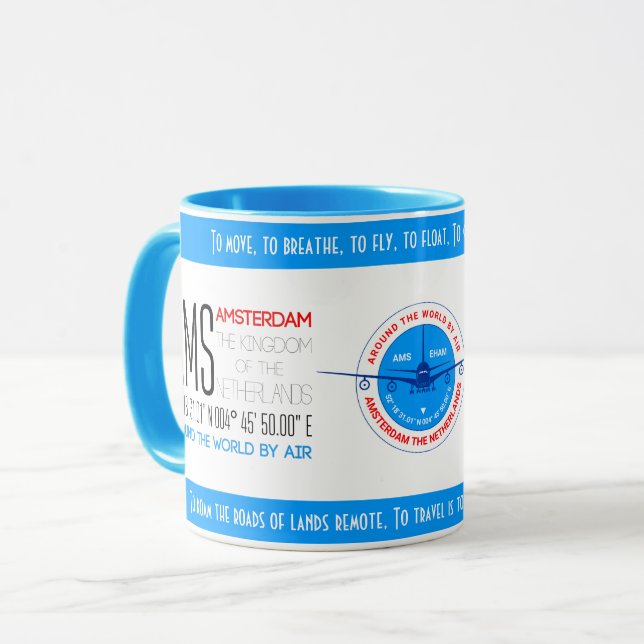 Amsterdam, Nederländerna elegant Mugg (Framsida vänster)