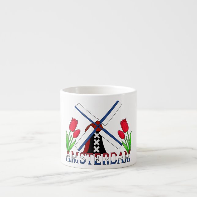 Amsterdam Nederländerna Espressomugg (Framsidan)