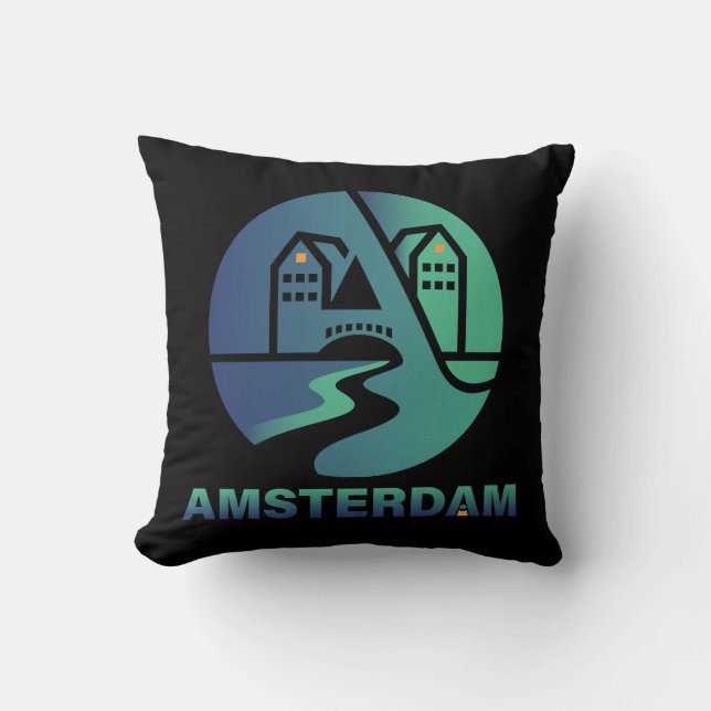 Amsterdam Nederländerna Europa Kudde (Framsida)