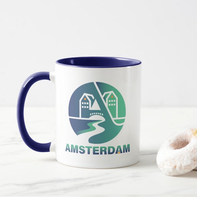 Amsterdam Nederländerna Europa Mugg (Med munk)