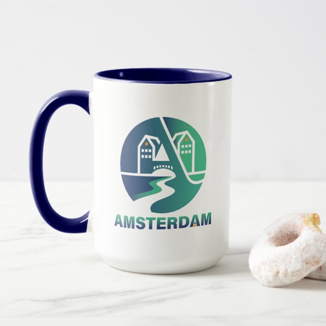 Amsterdam Nederländerna Europa Mugg (Med munk)